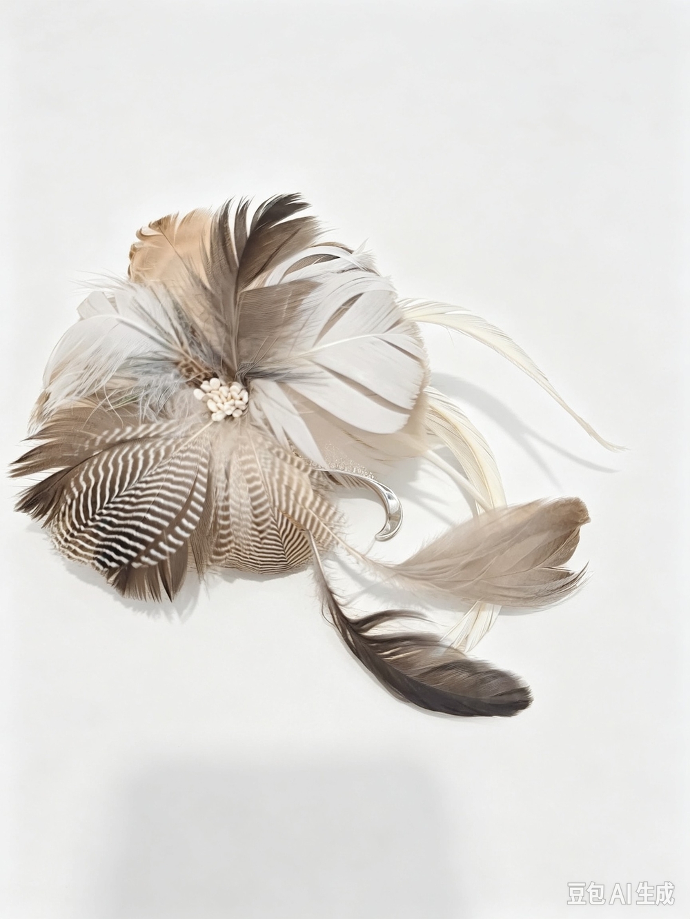Swarovski statement feather brooch